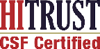 HITRUST CSF Certified Red and Black Text