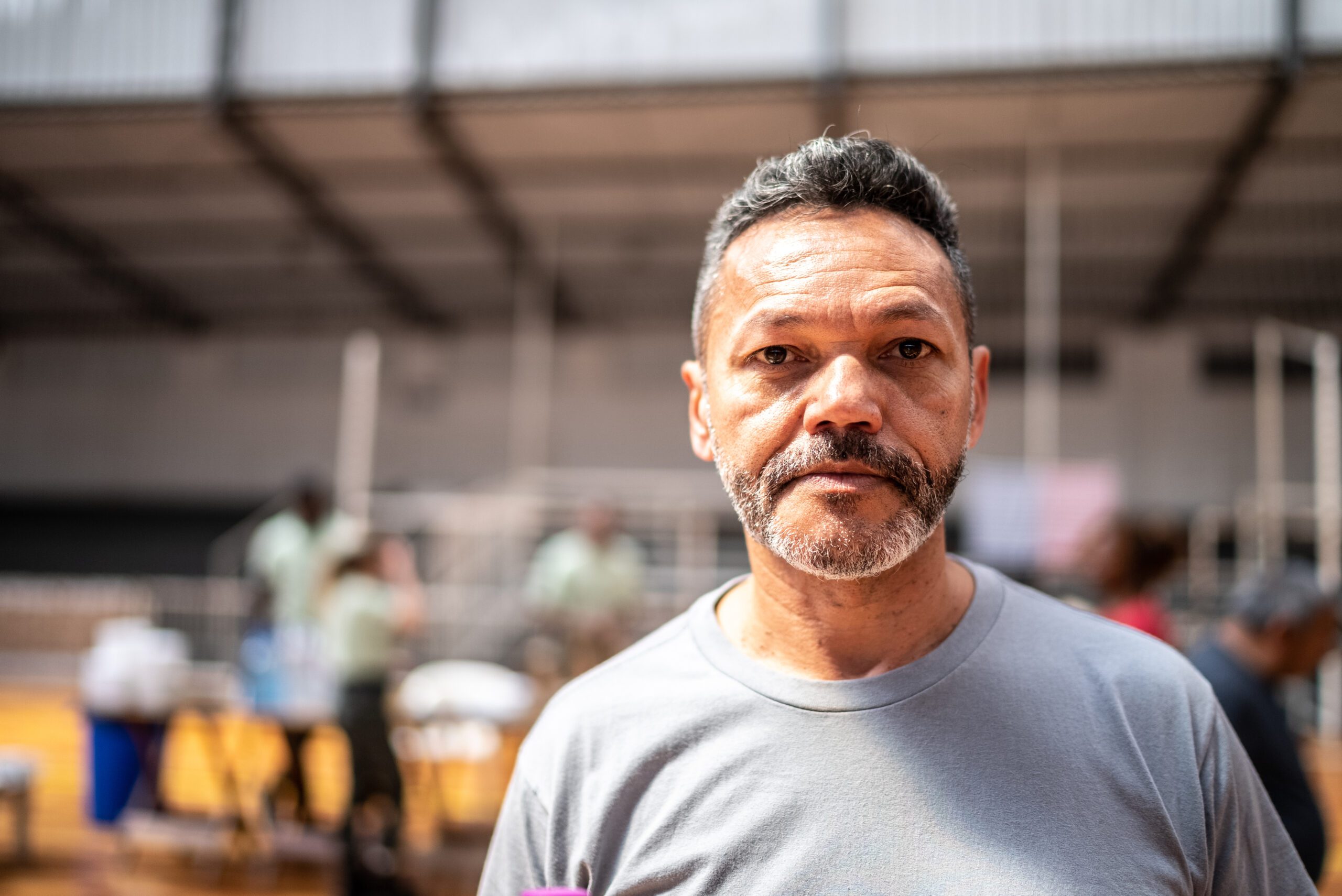 Portrait of a mature man at a community center